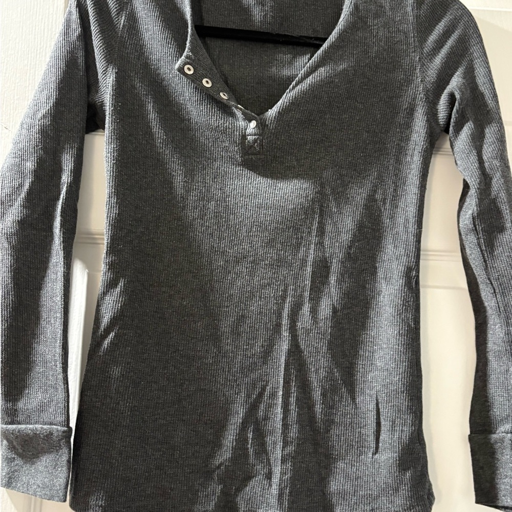 Active Basic Charcoal Long Sleeve Top